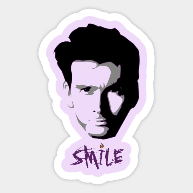 Kilgrave: Smile (black on light colors) Sticker by rednessdesign